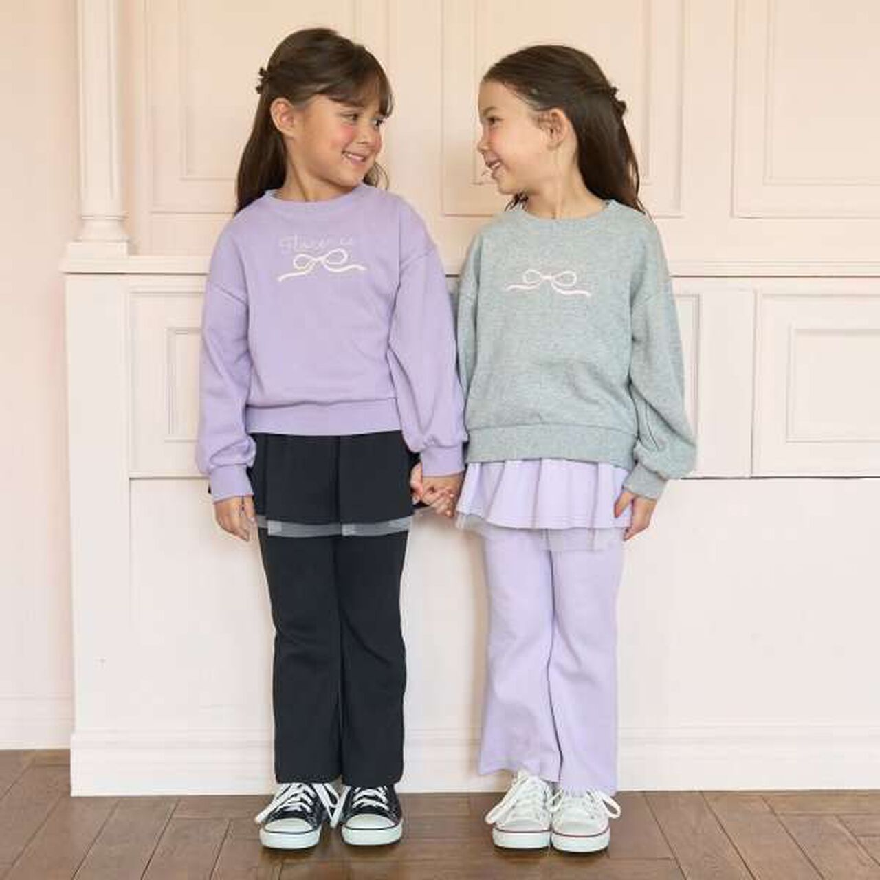 Tomo Pants with Gathered Skirt and Wool Lining Flare Pants,Mint, large image number 23