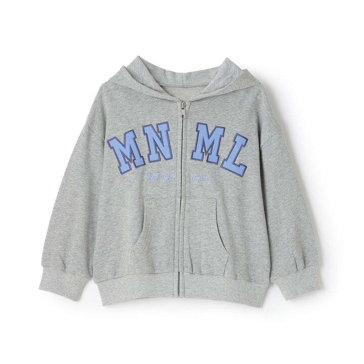 Quick-Dry Logo Zip Parka [Sarasara Plus],Top gray, medium image number 8