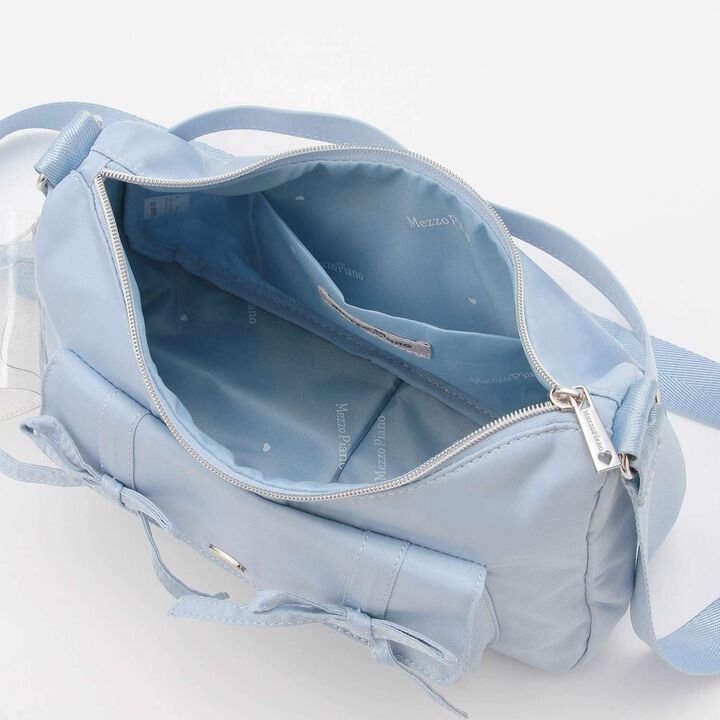 Sparkling Ribbon Shoulder Bag with Pouch,Light blue, medium image number 4