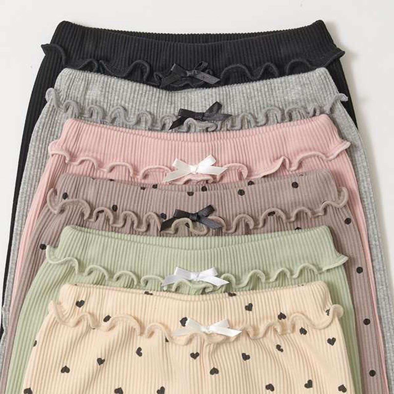 Assorted Ribbed Leggings,Black, large image number 5