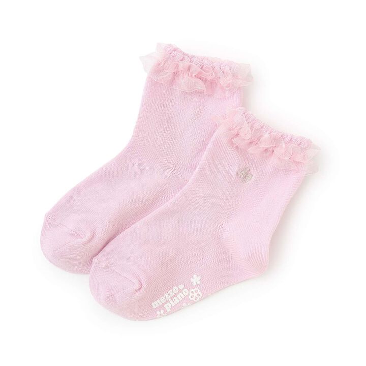 Frill Logo Embroidery Socks [Made in Japan],, medium