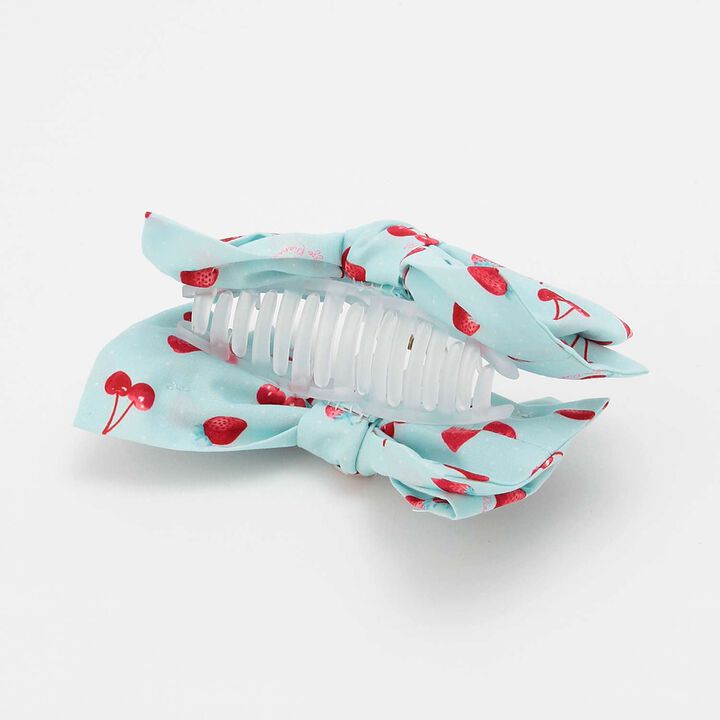 Strawberry Cherry Polka Dot Ribbon Hair Clip,Mint, medium image number 2