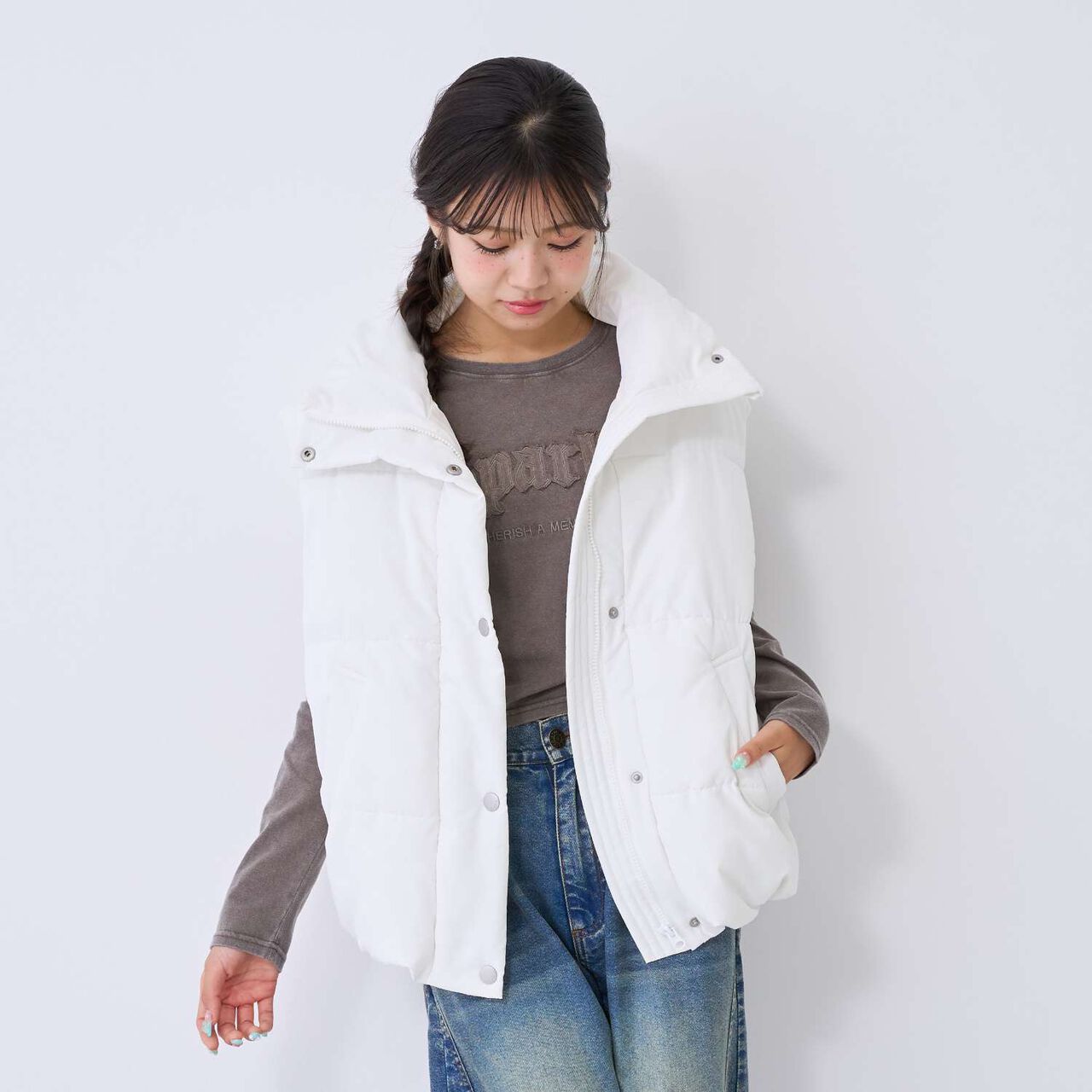 [LTXC] Puffy Vest,Black, large image number 3