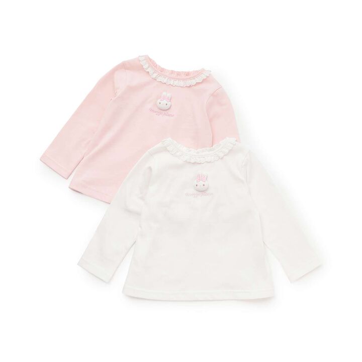Long-Sleeve T-Shirt with Rabbit Mascot,Light pink, medium image number 6