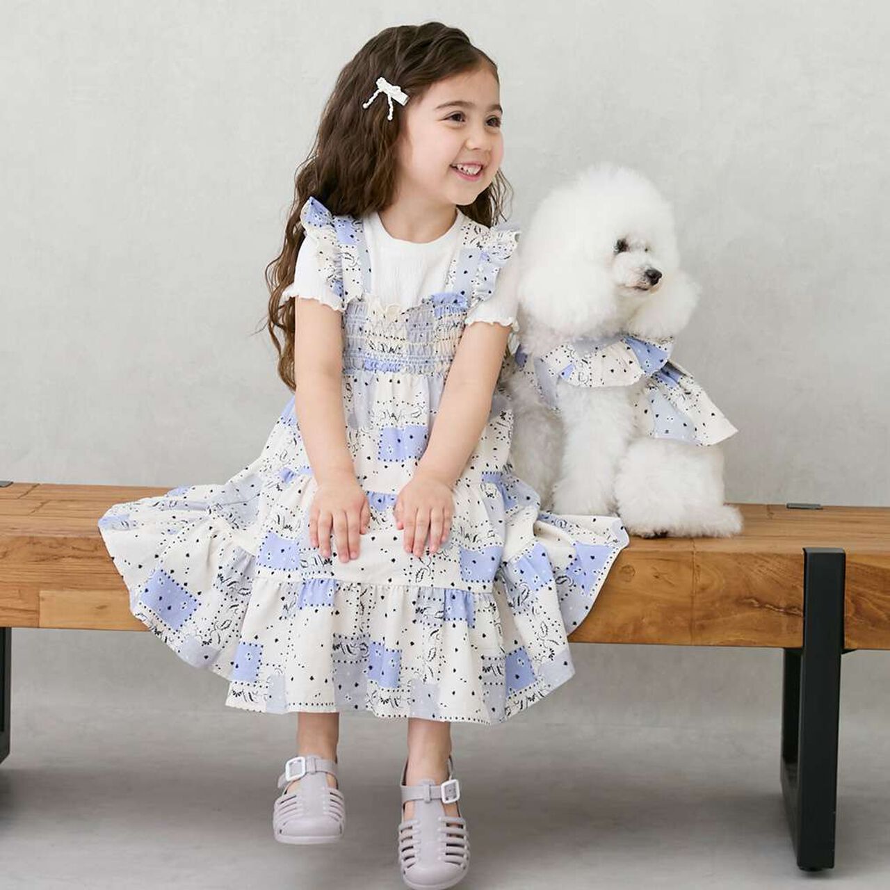 [Link][DOG] Shoulder Frill Dress,Light beige, large image number 3