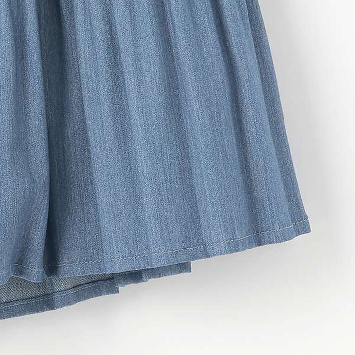Easy Pleated Skirt-Pants,Moderate blue, medium image number 5