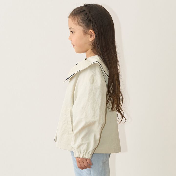 Frill Collar Windbreaker,Navy, medium image number 16