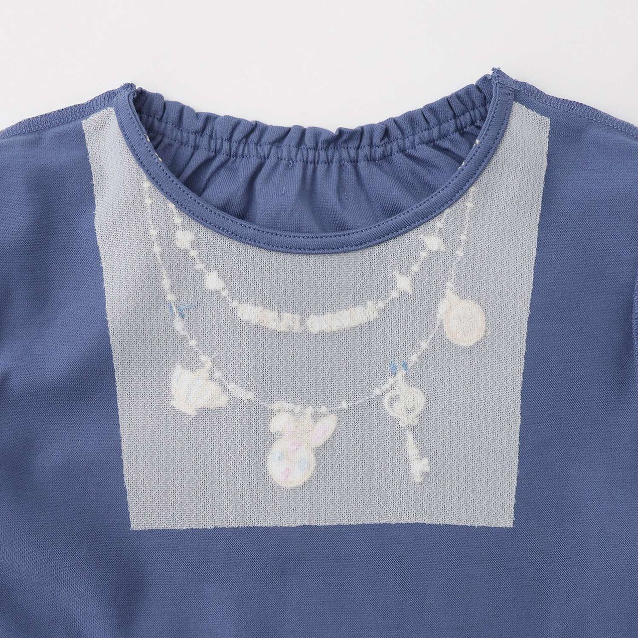 Alice Necklace Embroidery Long-Sleeve T-Shirt,Lavender, large image number 10