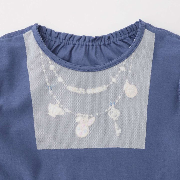 Alice Necklace Embroidery Long-Sleeve T-Shirt,Lavender, medium image number 10