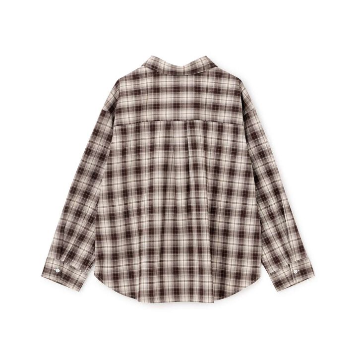 Loose Checkered Shirt,Brown, medium image number 13