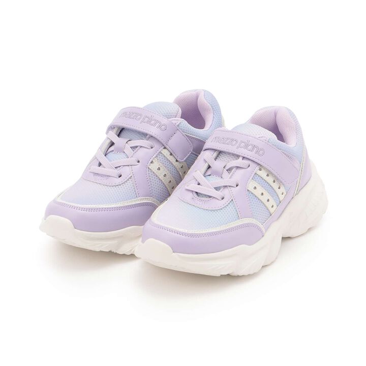 Charm-Attached Heart Velcro Sneakers,, medium