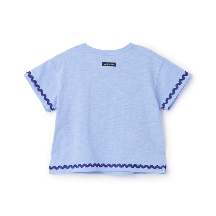 [Cool Touch] Marine Embroidered Sleeve Line T-Shirt,Light khaki, medium image number 7