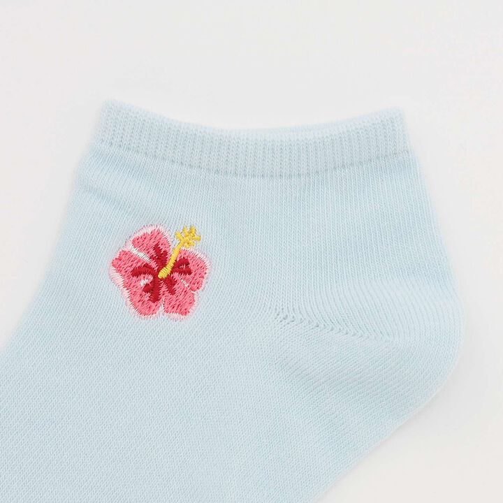 混款夏季刺繡球鞋長襪,珍珠白, medium image number 1