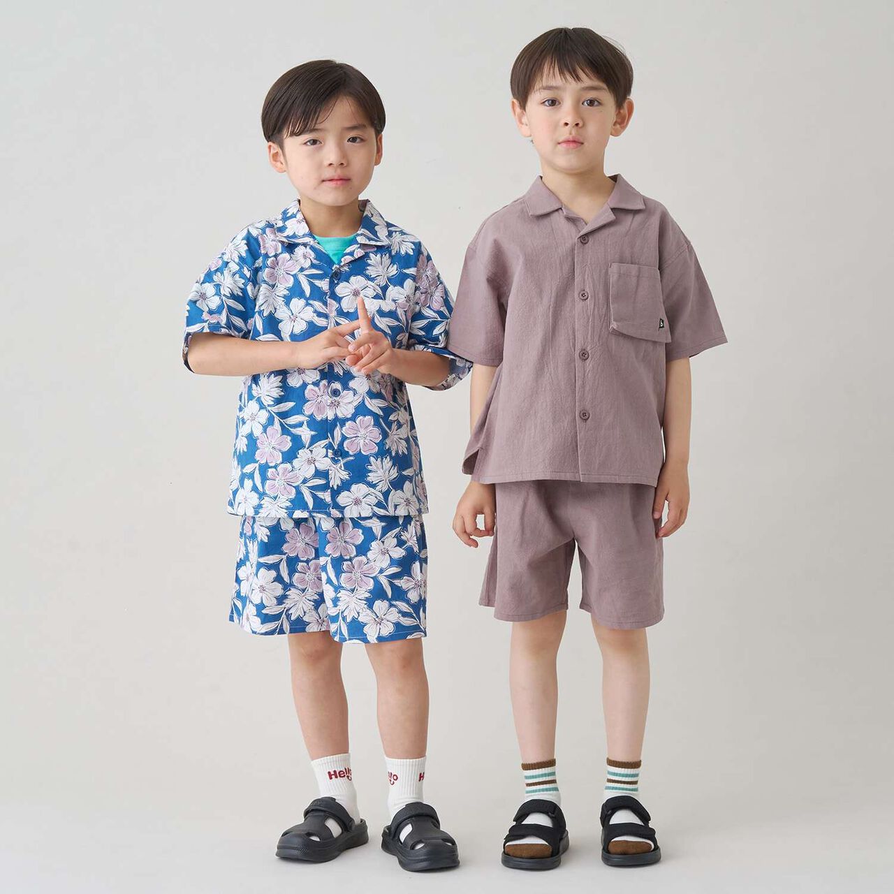 [Outfit Set] Open Collar Shirt & Easy Pants,Greige, large image number 10