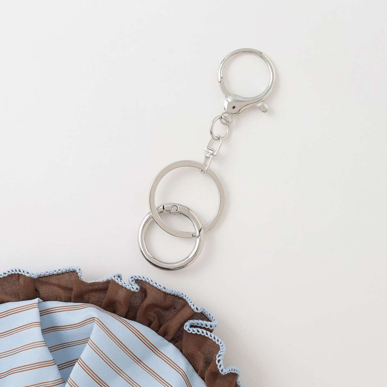 Frill Scrunchie Charm,Turquoise, large image number 2