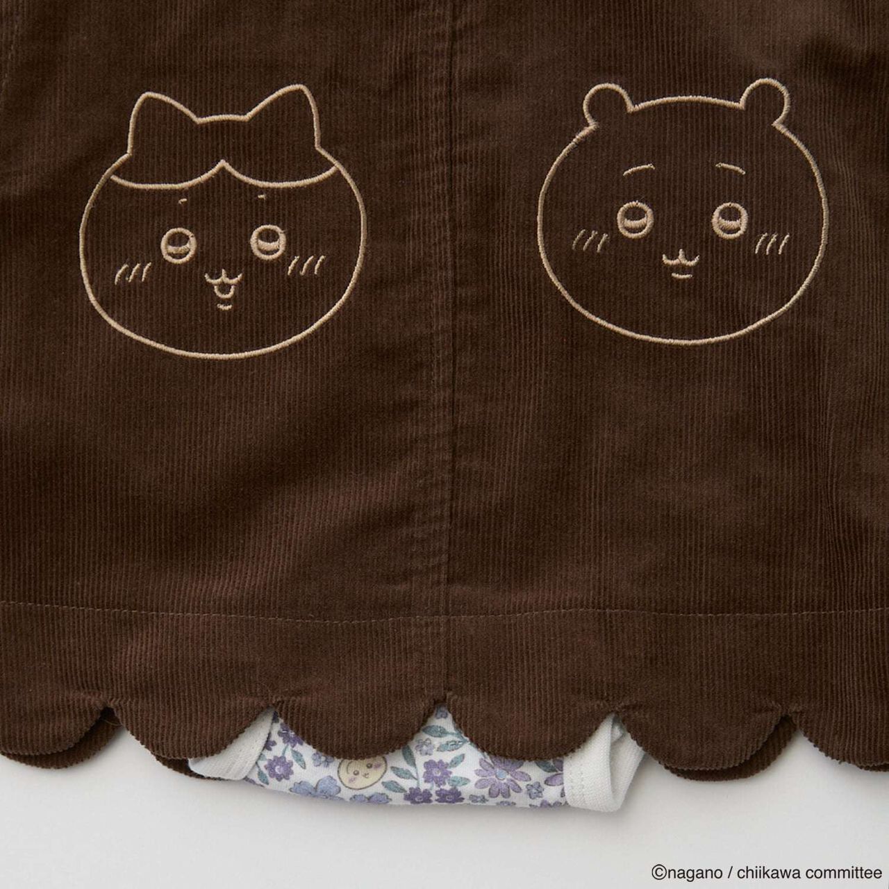[Anime Chiikawa] Collar Romper & Jumper Skirt Set,Mocha tea, large image number 7
