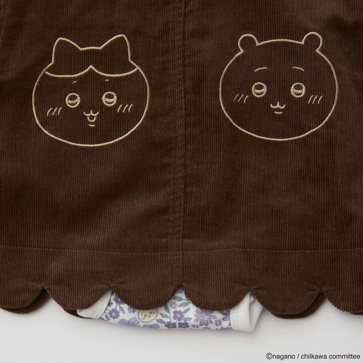 [Anime Chiikawa] Collar Romper & Jumper Skirt Set,Mocha tea, medium image number 7