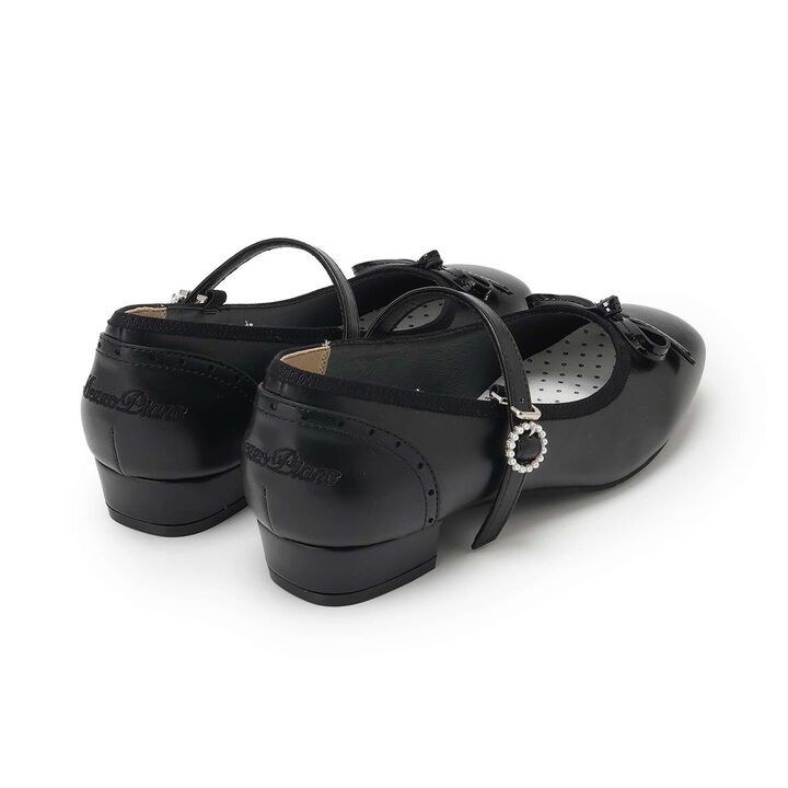 Jeweled Buckle Strap Shoes,Black, medium image number 6