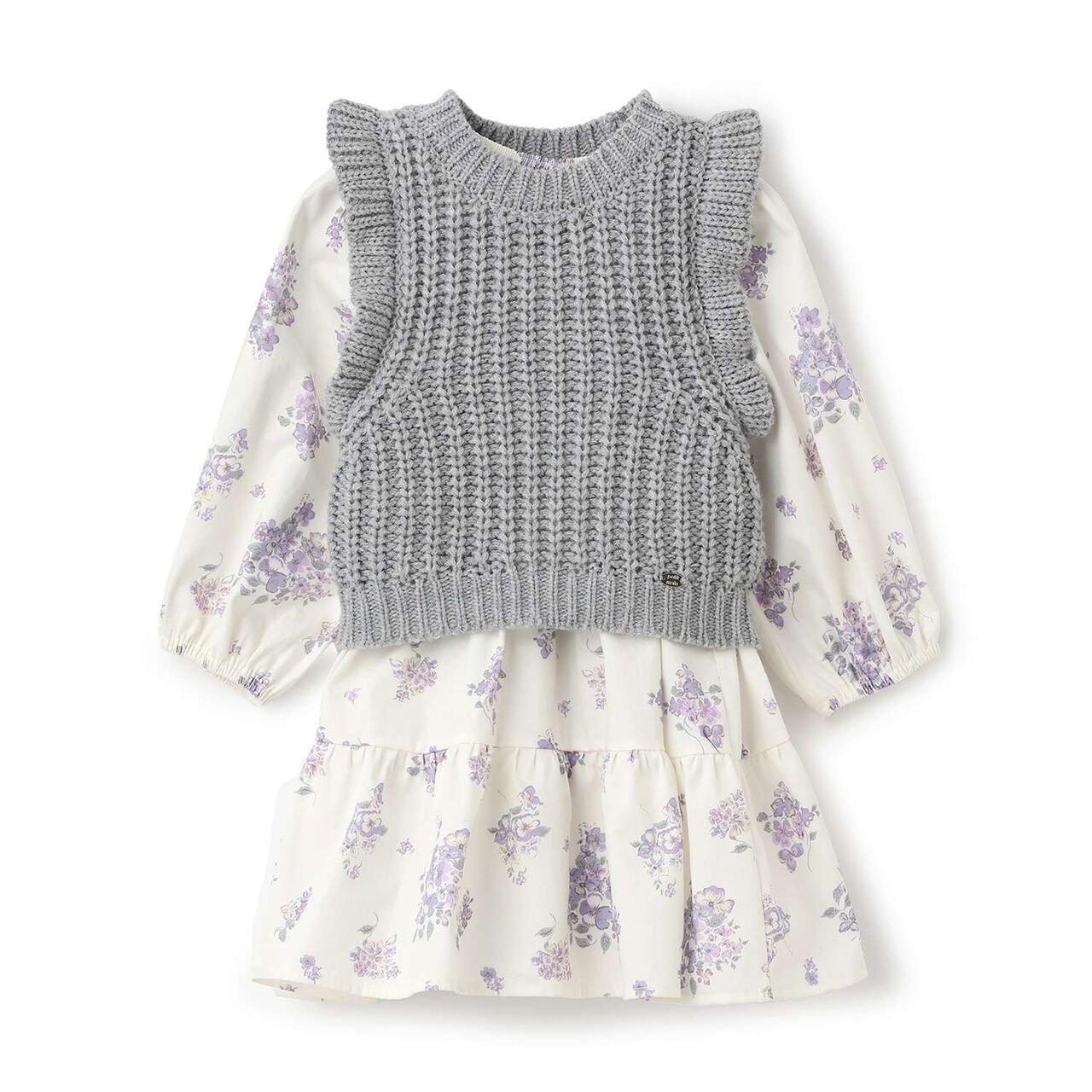 Link One-Piece Dress with Vest,Light pink, large image number 7