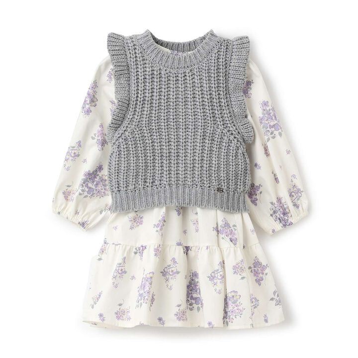 Link One-Piece Dress with Vest,Light pink, medium image number 7