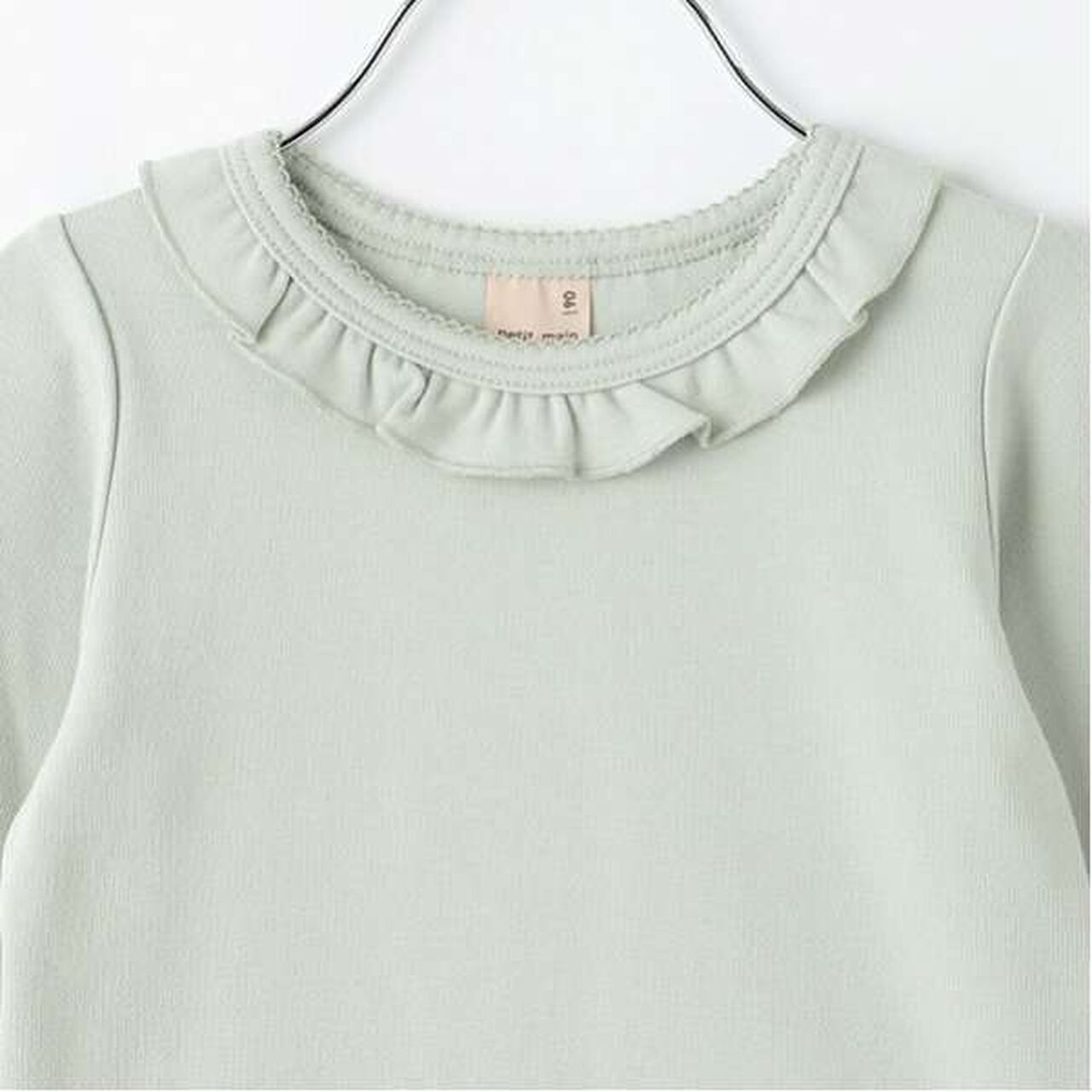 Fluffy Warmth Frill Long Sleeve T-Shirt,Gray, large image number 13