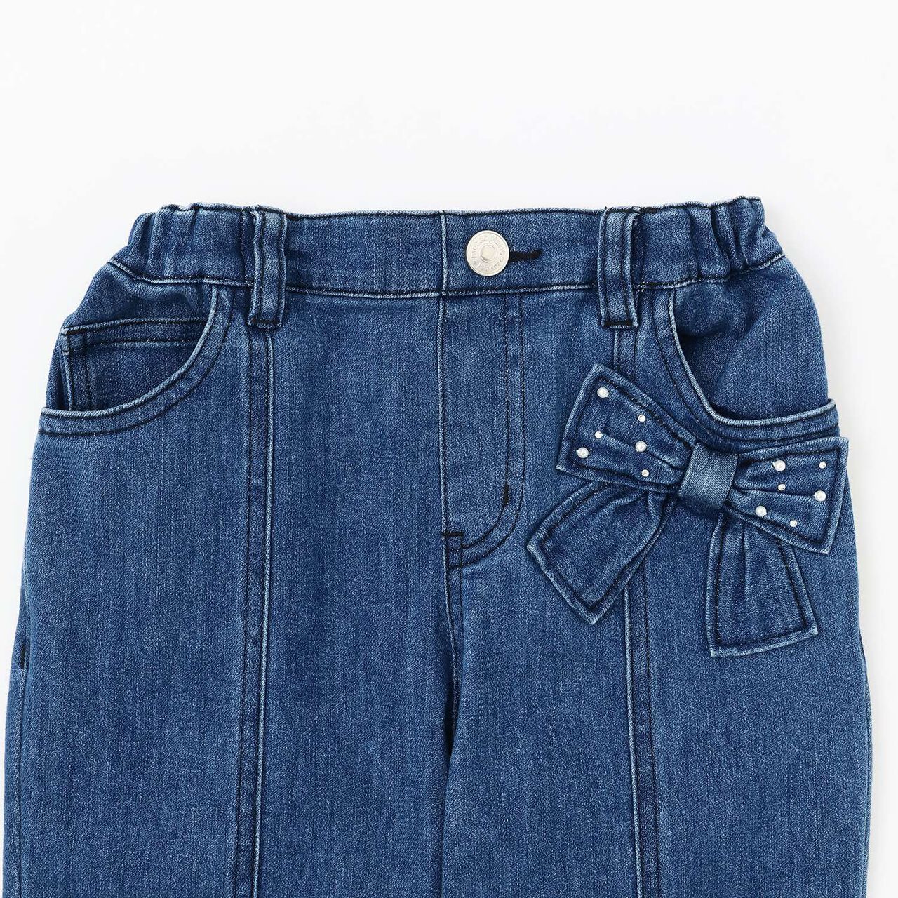 Style Up Flare Denim Long Pants,Blue, large image number 2