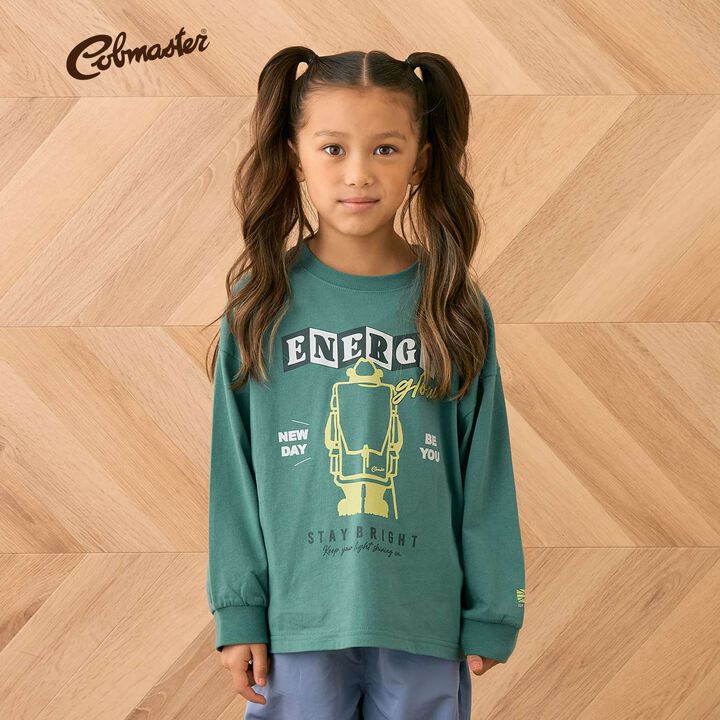 Cob Master Assorted Logo Print Long Sleeve T-Shirt,Moss green, medium image number 0