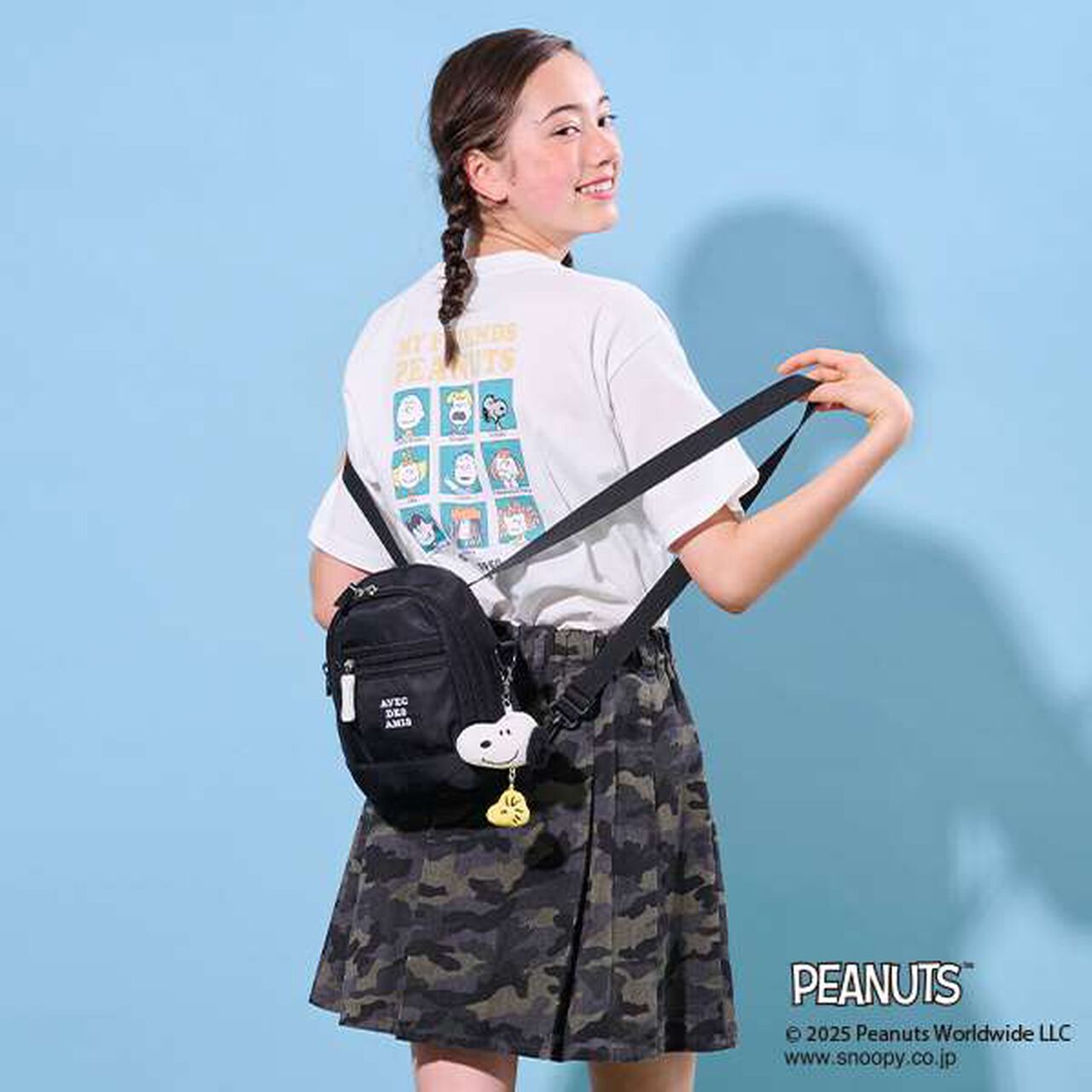 [PEANUTS] Backpack & Shoulder 2 WAY Bag,Black, large image number 19