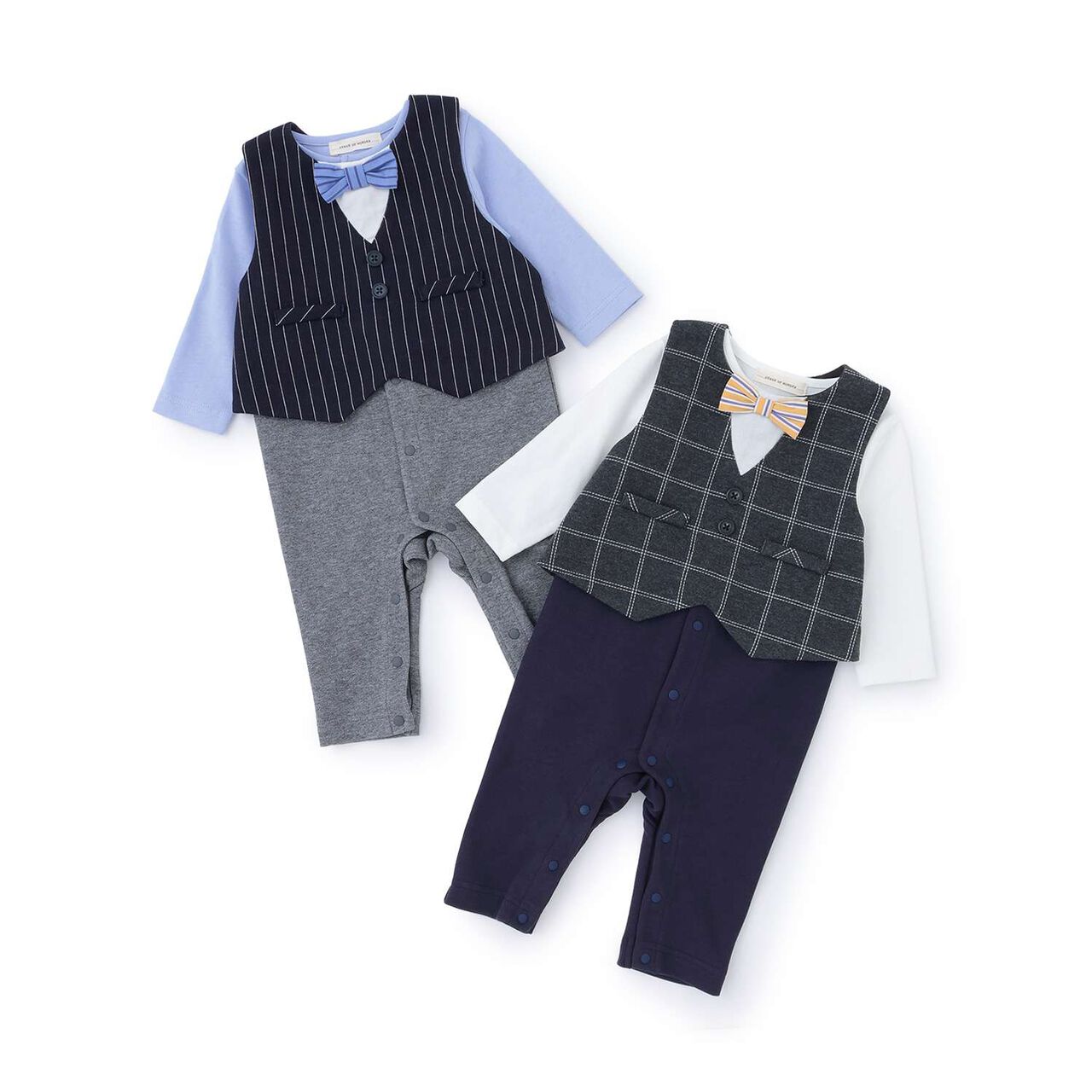 Coverall with Vest-Style Apron,Charcoal gray, large image number 12