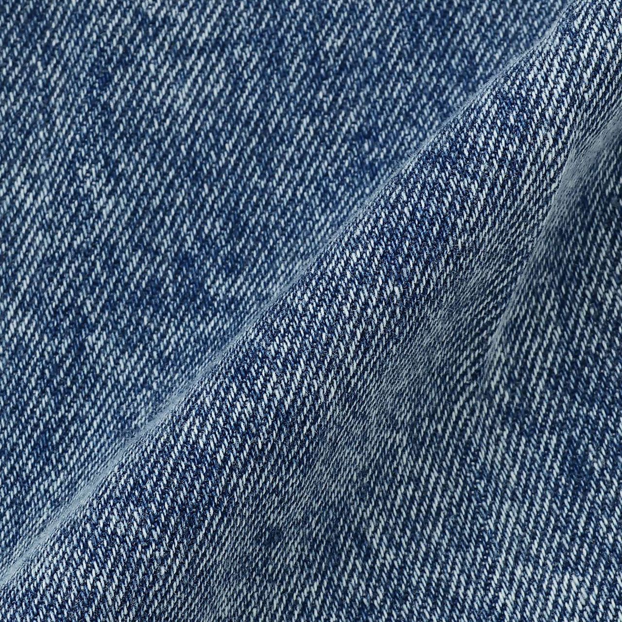 Denim & Faux Leather Skirt with Decorative Chain,Navy, large image number 10