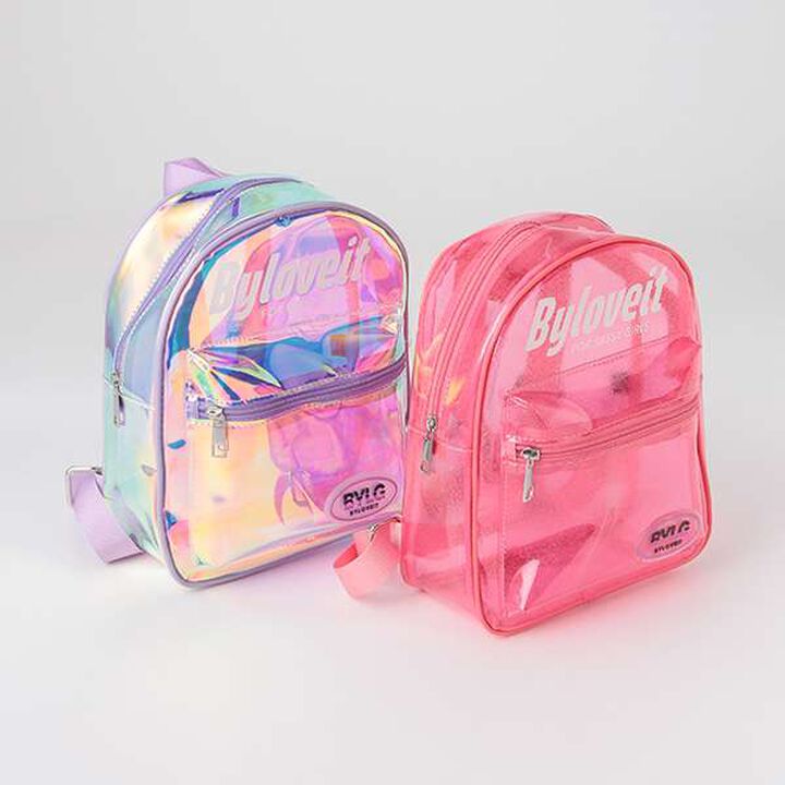 Holo & Clear PVC Backpack,Pink, medium image number 2