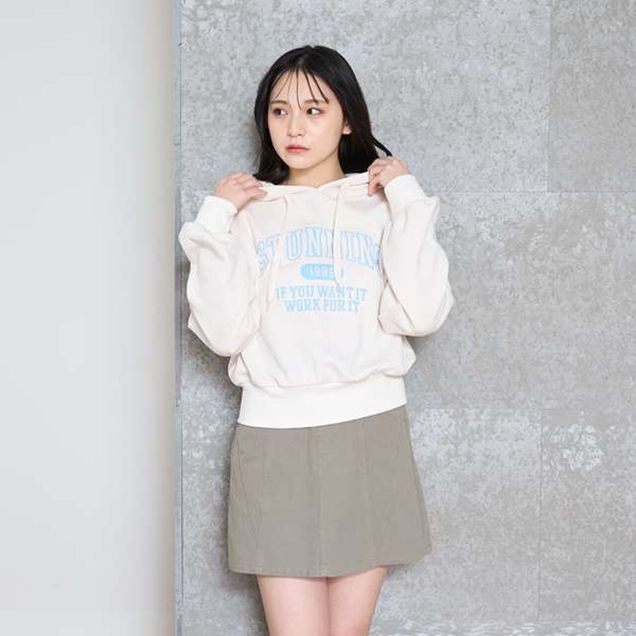 [GOOD PRICE] College Compact Pullover Parka,Ivory, large image number 0