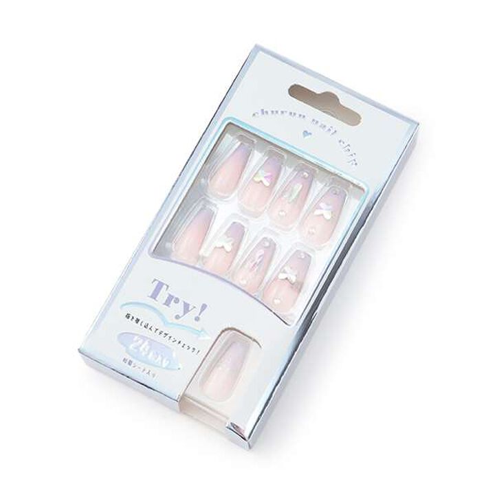 Square Long Nail Tips,Pink, medium image number 0