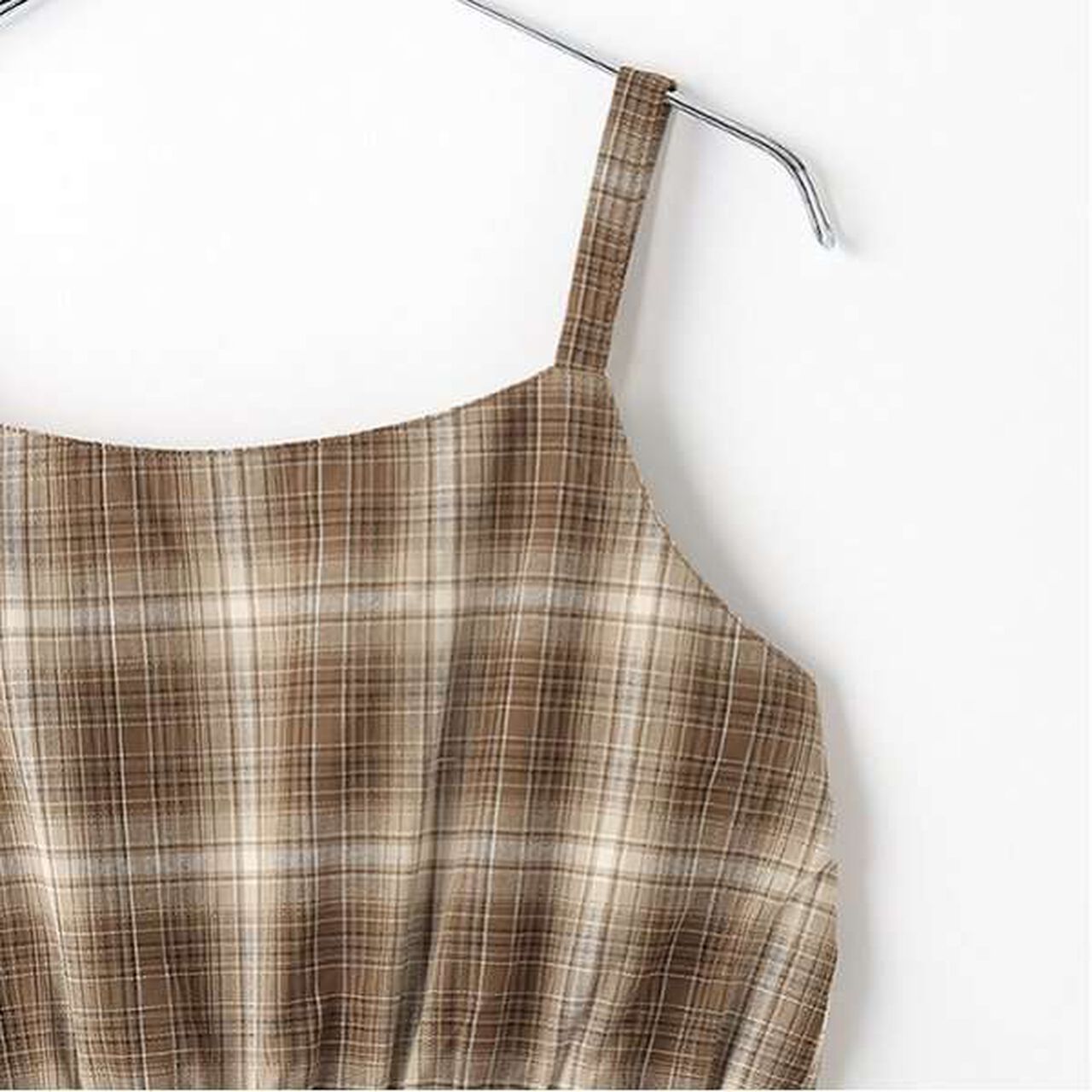 [LTXC] Checkered Camisole Jumper Dress,Black, large image number 7