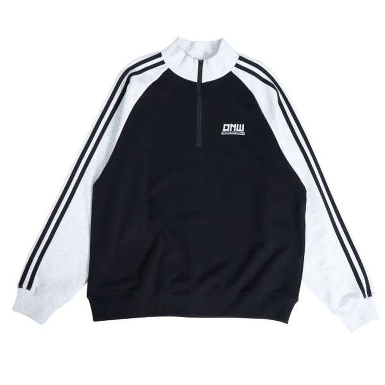 Anti-Pill Durable Raglan Half-Zip Pullover,Black, large image number 3