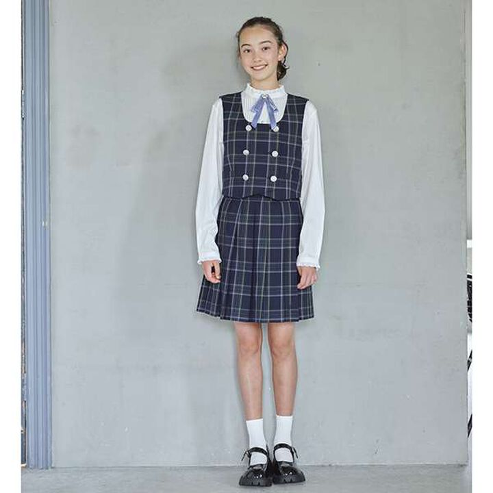 Best × Pleated Skirt-Pants Outfit Set,Navy, medium image number 0