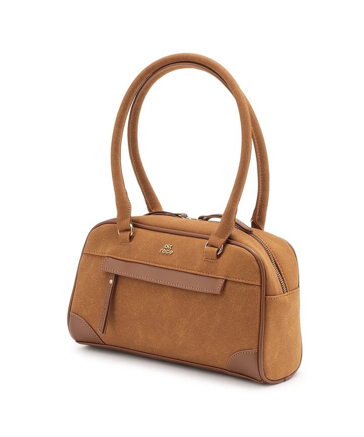 Bi-Color Boston Bag,Camel, medium image number 0