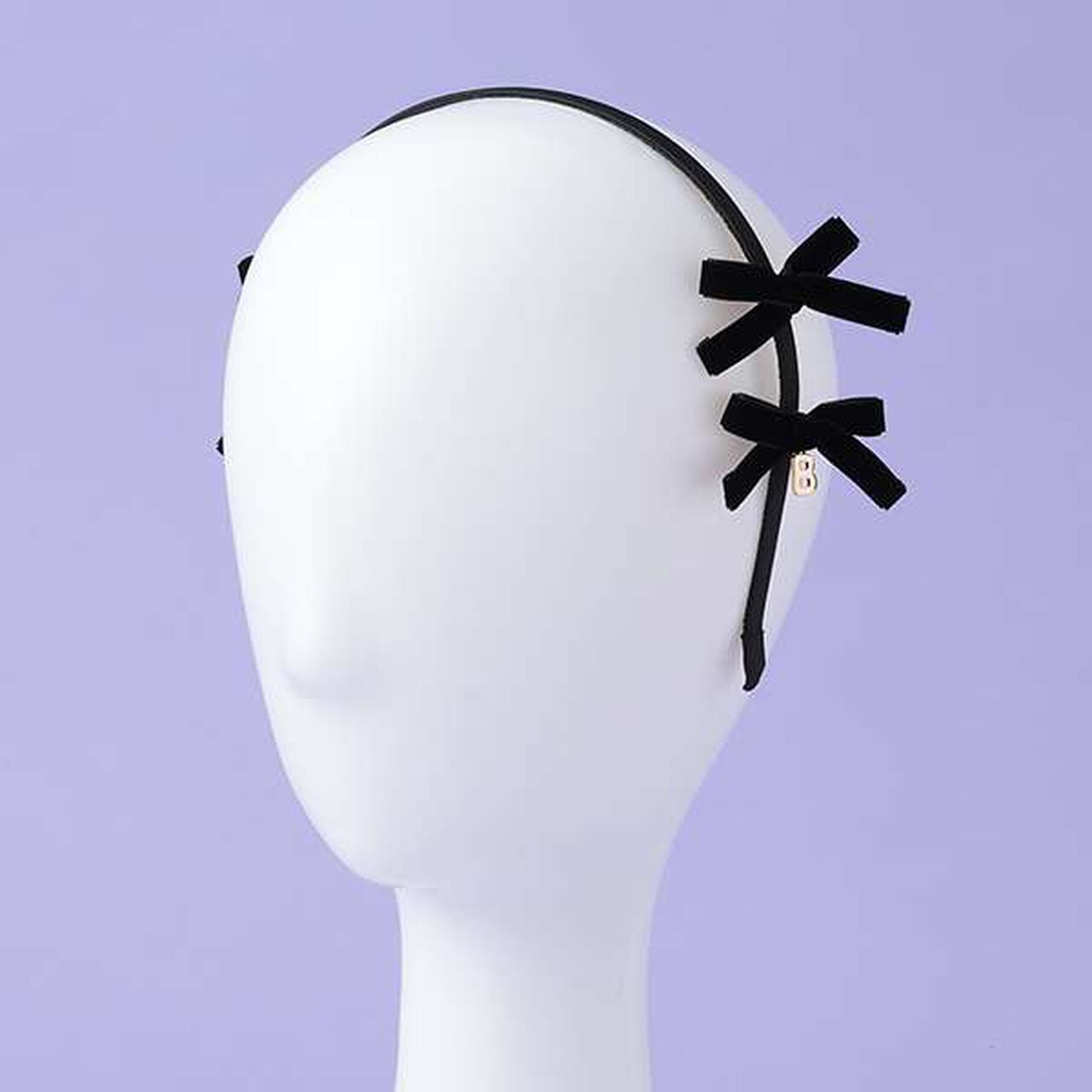 Velvet Ribbon Headband,Off white, large image number 5