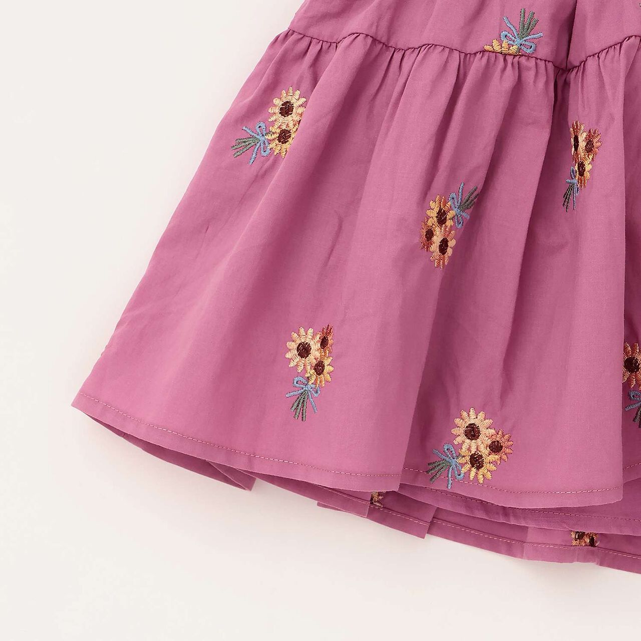 [100% Cotton] Sunflower Embroidered Tunic,Ivory, large image number 22