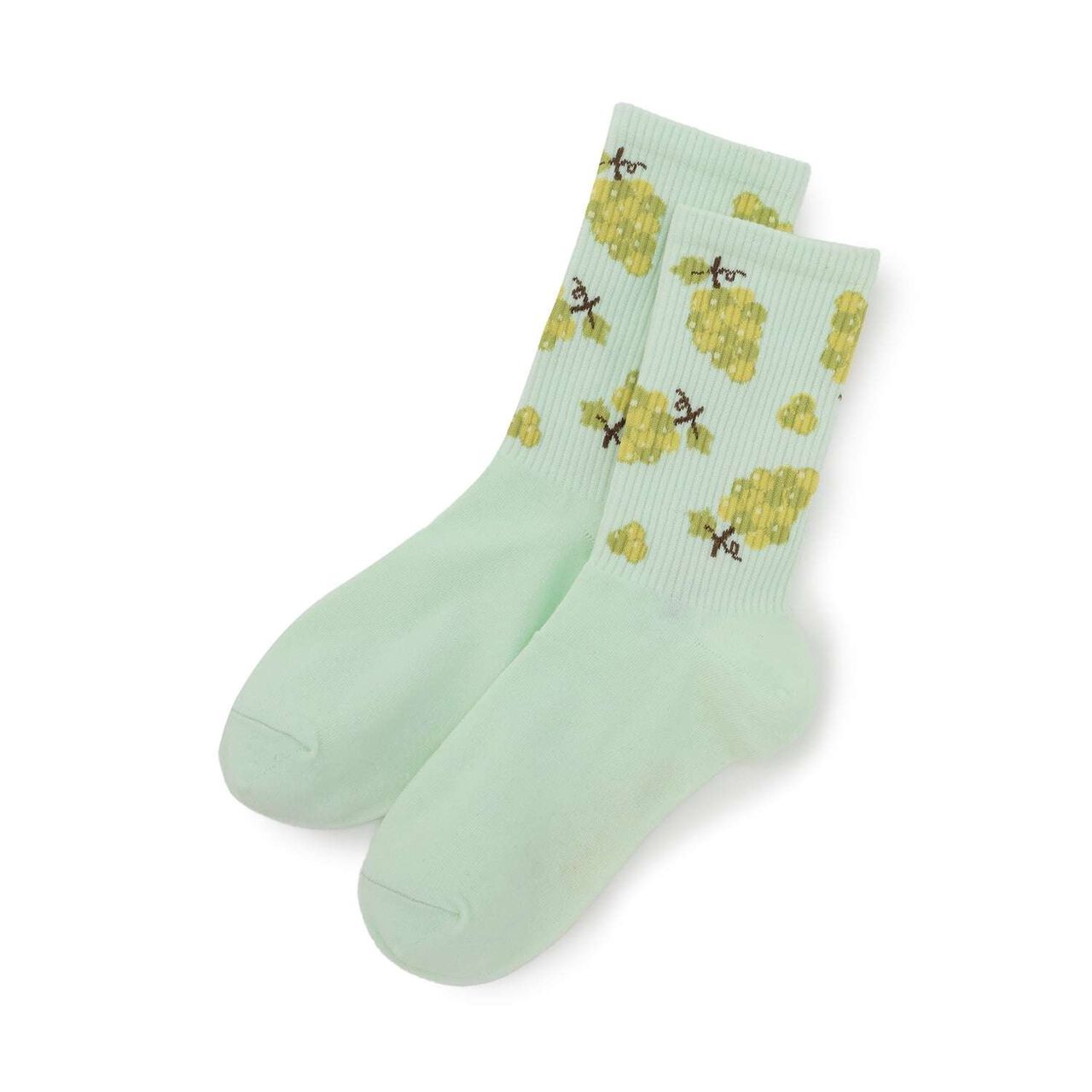 [GOKUGOKU] Fruit Pattern Crew Socks,Pink, large image number 7