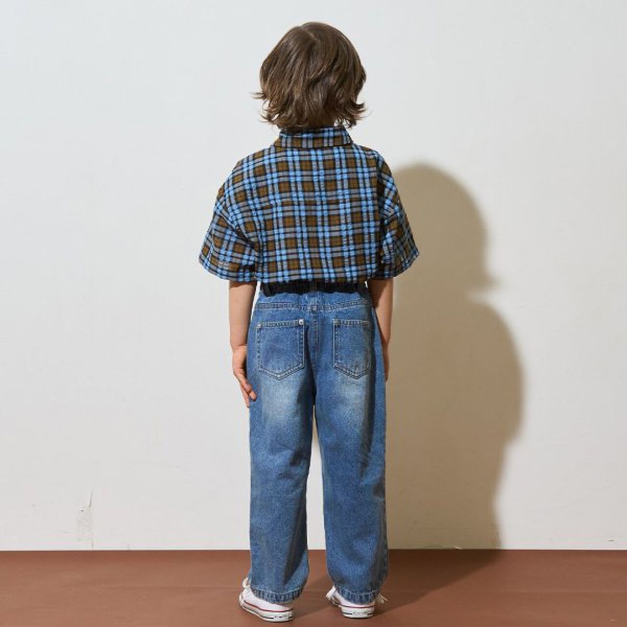 [Coordinatable Setup] Oversized Silhouette Assorted Short-Sleeve Shirt,Blue, large image number 13