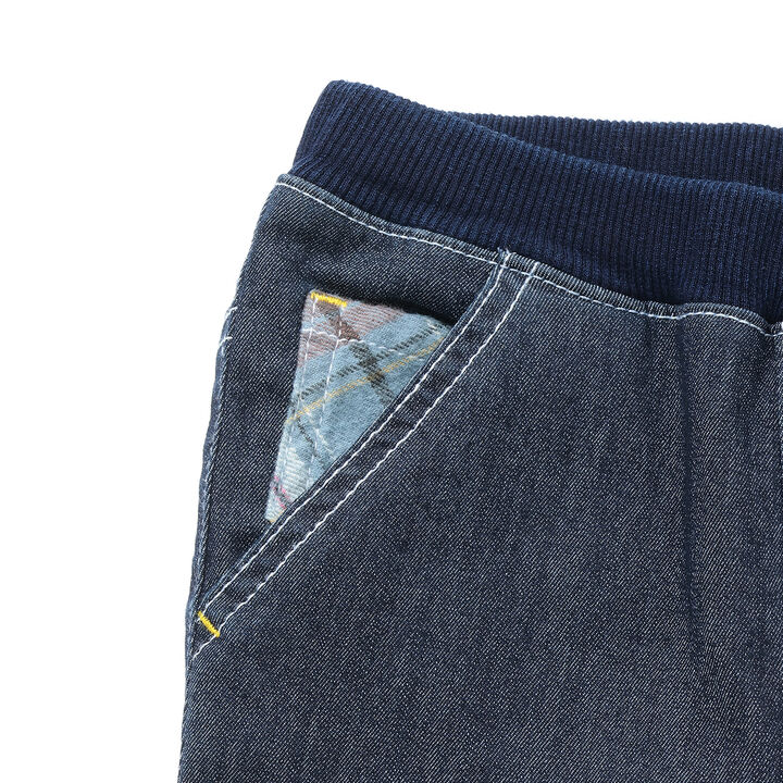 Dinosaur Long-Length Straight Pants,Navy, medium image number 4