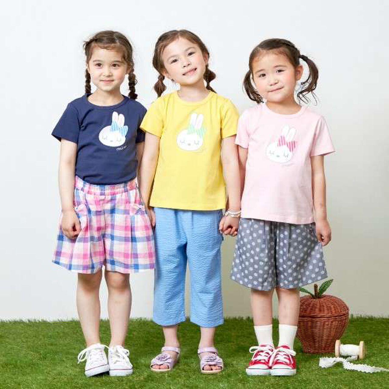 KP Rabbit Back Logo Short Sleeve T-Shirt [100-130],Pink, large image number 1