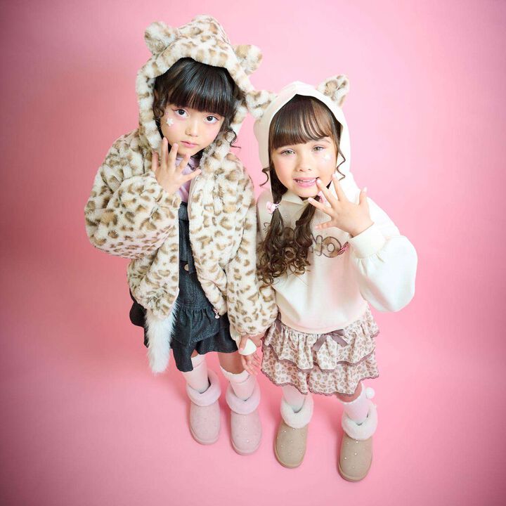 Lame Denim Tiered Skirt with Tail Charm,Navy, medium image number 19