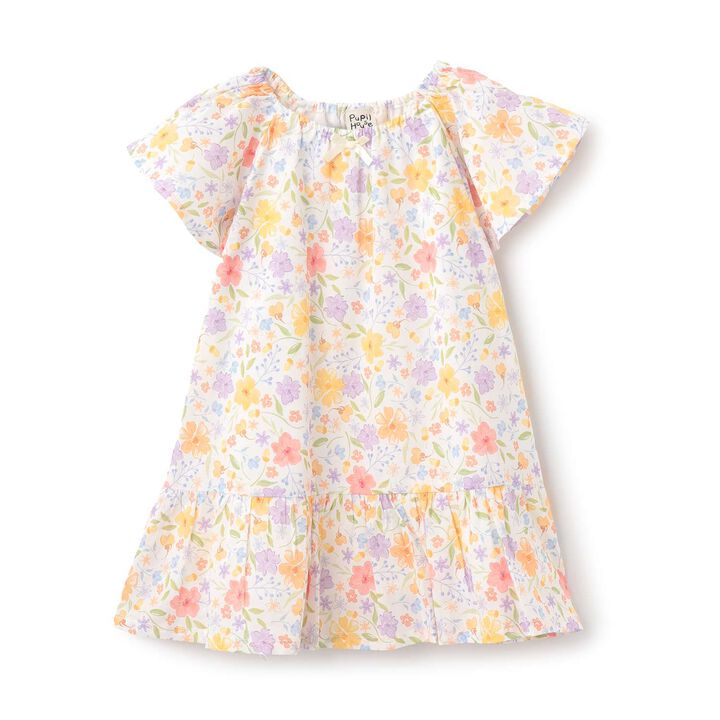 Nuance Floral Pattern One-Piece Dress,Off white, medium image number 9