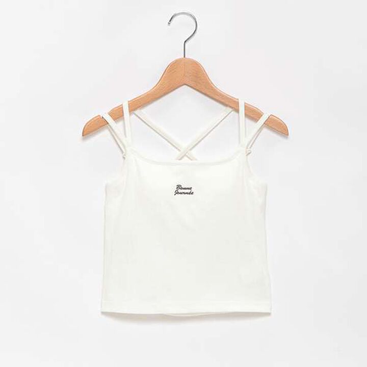 Cup-Style Black Cross Camisole,Red, medium image number 3