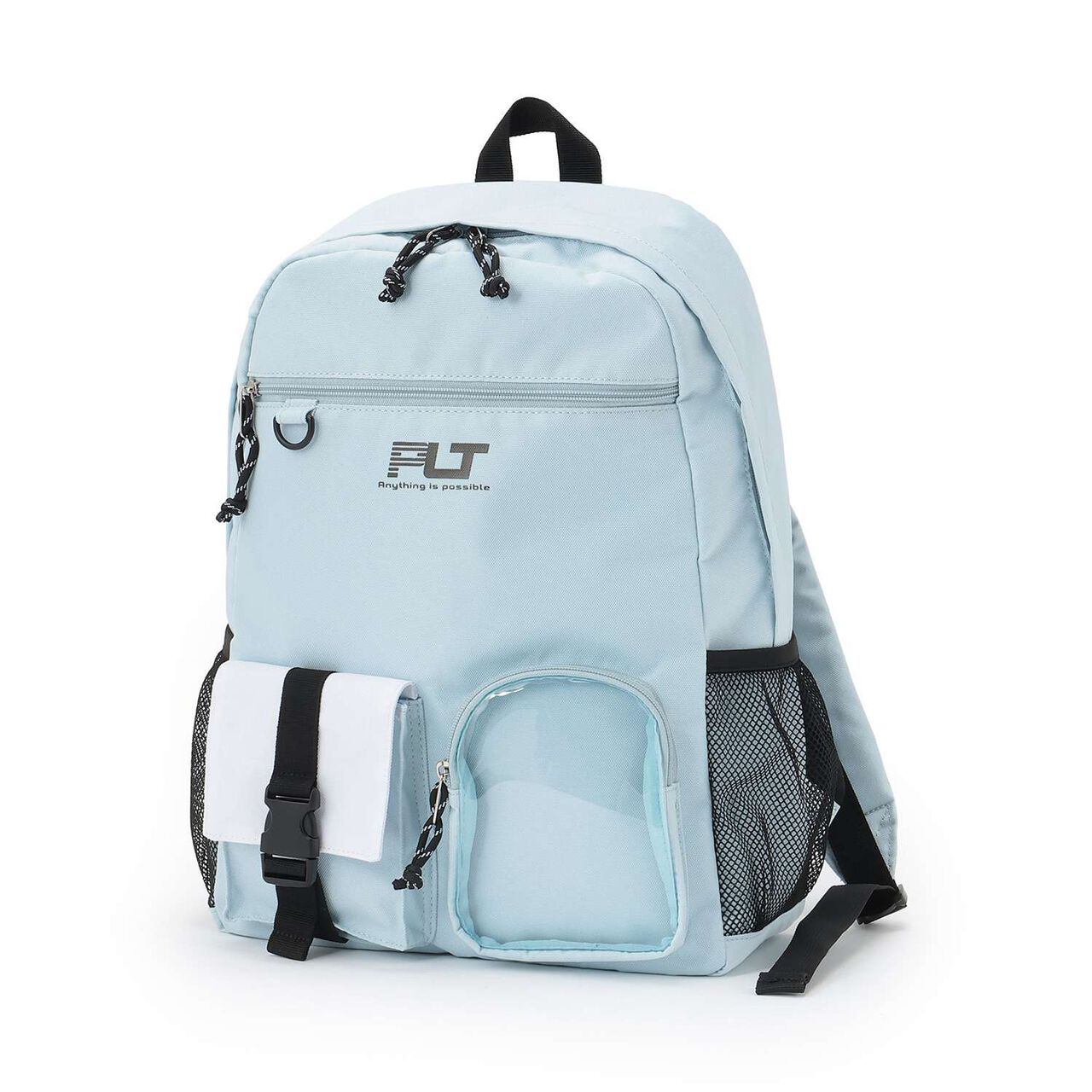 W Pocket Casual Backpack,Sax blue, large image number 13