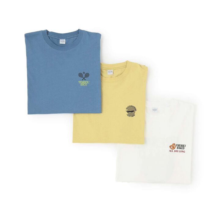 [Matching with Dad Outfit] Link Assortment Transfer Wide Long Sleeve T-Shirt,Blue, medium image number 20