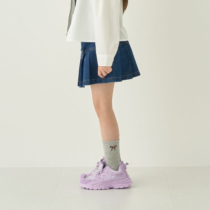 [With Inner Shorts/Secure] Pleated Skirt &ndash; Recommended for School,Blue, medium image number 1