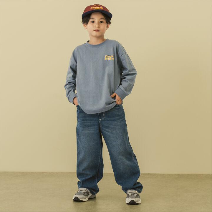 [Parent-Child Matching] [365D.] OFUZAKE Wide Long-Sleeve T-Shirt,Navy, medium image number 2